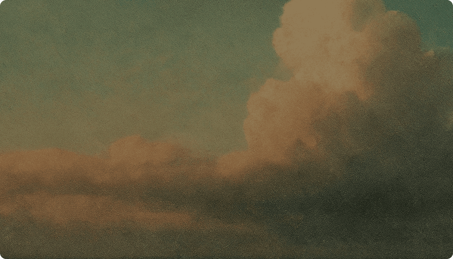 Sky with dramatic clouds in muted, desaturated colors, abstract background.